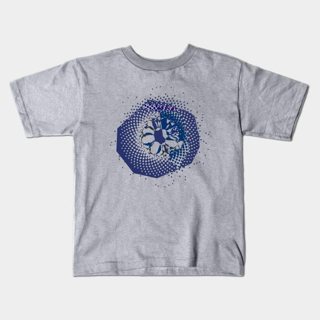 3D Crystal Phyllotaxis Flower Kids T-Shirt by quasicrystals